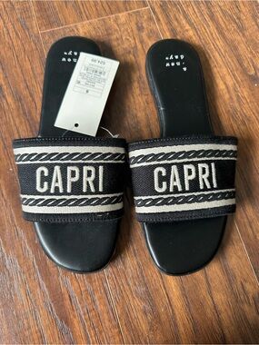 Black Slide Sandals - a new day